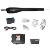 Mighty Mule MM571W gate opener installed on a swing gate for easy automation.