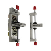 Milescraft 1311 Joint Pro jig clamps two boards for precise dowel alignment.