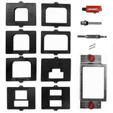 Milescraft HingeMate350 steel-frame template guides precise hinge mortises.