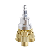 Milosline 1/4 inch NPT 3-way air-manifold brass-couplers for efficient distribution