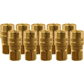 Milton 715BK M-Style brass quick coupler in 1/4 inch FNPT for reliable air connections.