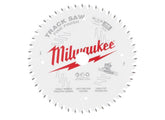 Milwaukee 165mm 48-teeth track saw blade front view showing precise design for clean cuts