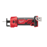 Milwaukee 2627-20 cut-out tool showing compact design for tight spaces