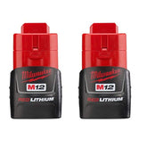 Milwaukee 48-11-2411 M12 battery pack front view for extended runtime