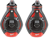Milwaukee chalk reel 100 ft bold line in two-pack for tough job sites
