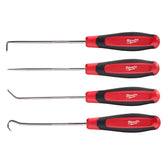 Milwaukee 4-piece hook and pick set in a closed case for organized storage.