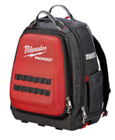 Milwaukee Jobsite backpack front view with 48 pockets for tools.
