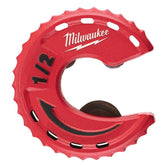 Milwaukee close quarters tubing cutter in 1/2 inch size for tight spaces.
