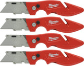 Milwaukee Fastback knife with belt clip for easy one-handed access on the job