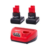 Milwaukee M12 high-output 5.0Ah battery pack two-pack for extended run-time