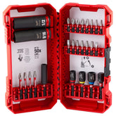 Milwaukee Shockwave 26pc close-up with forged tips for strong grip