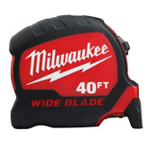 Milwaukee Tape Measure Wide Blade with 1.3in width for quick long-distance readings.