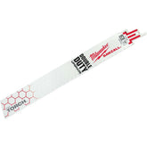 Milwaukee TORCH 9-inch bi-metal recip blade pack for fast metal demolition cuts.