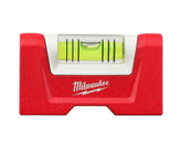 Milwaukee Torpedo Compact Spirit Level 3in magnetic red body for hands-free leveling.