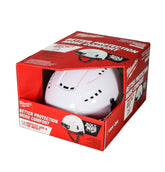 Milwaukee white vented safety helmet front view showing protection and ventilation