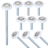 Mindoub nylon garage door roller with 9-inch stem and 2-inch wheel for smooth motion.