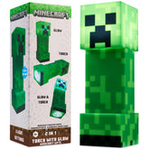 Minecraft Creeper Torch night light with soft glow for bedtime reading.