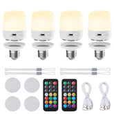 Minetom E26 remote control bulb enabling easy color and brightness adjustments from anywhere