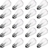 Minetom S14 warm 11W bulb for outdoor string lights, creating cozy evenings.