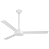 Minka-Aire Roto 52-inch fan in flat white finish for a sleek living room.