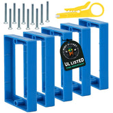 Mint Bucket Brands half-inch single-gang box extender ensures a flush wall finish.