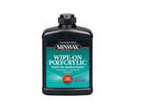 Minwax wipe-on satin polyurethane on wood delivers durable protection and a refined hand-rubbed appearance.