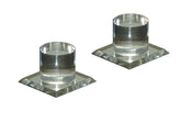 Mirart pull handle with round acrylic mirror knob on glass; strong adhesive for doors and cabinets
