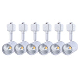 Mirrea 6-pack LED track heads for flexible accent lighting with even coverage