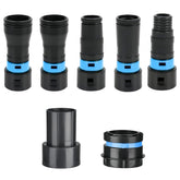 MITENSLE 7-dust-collection adapters kit shown with universal compatibility for multiple tools