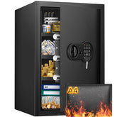 Mitlvge safe box front view showing sturdy construction for home protection