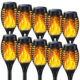MIUSIKIT solar torch light dancing flame for cozy outdoor ambiance.
