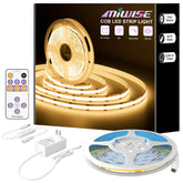 MIWISE COB LED strip 2700K warm white over 20ft for seamless ambient lighting