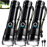 Mixilin three-pack rechargeable flashlights for home, camping, emergencies