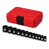 MIXPOWER 12-piece 3-8 drive shallow sockets set for versatile fastener access