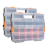 Mixpower 15-inch toolbox organizer set with wide view for quick hardware sorting