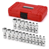 MIXPOWER universal joint socket set in a compact case showing ready-to-use versatility.