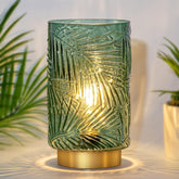 MJ PREMIER leaf-vein glass lamp with warm glow for living room decor