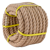 MKMJ jute rope 3/4 inch natural coil, suitable for indoor and outdoor projects.