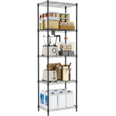 M MZG 5 Tiers Shelf front view shows durable carbon steel construction for storage