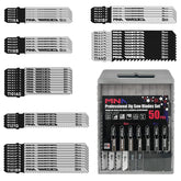 MNA 50-piece blade set with carry case for organized workshop storage.