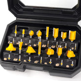 MNA router bits set with 1/4 inch shank for precision routing and clean edges.