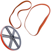 MNYCPB urethane band saw tires fitted on a wheel for durable, precise performance.