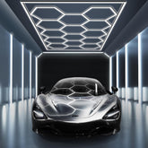 MODERN Hexagon Garage Light 720W brightness improves workshop visibility
