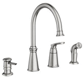 Moen 87044SRS single-handle high-arc faucet for easy control at the sink