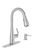 Moen Essie pulldown sprayer in Spot Resist Stainless for powerful cleaning