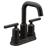 Moen Gibson matte black bathroom faucet with clean lines and durable finish.