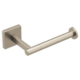 Moen Triva brushed nickel wall-mounted toilet paper holder for a clean, modern look.