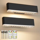 MOITA wall sconce with remote control for easy brightness adjustment and timing.