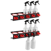 MOLIGOU spray bottle storage rack on wall for easy garage access to car care bottles