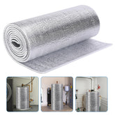 Moonoom water heater blanket cover on a silver unit improves insulation and warmth retention.
